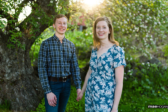 Fiance under the apple tree