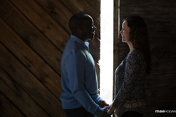Engagement photos in their new barn