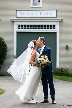 Bride and Groom kiss
